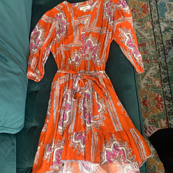 Porridge for Anthropologie Isabel mini dress.Medium Color Dark orange multi - Picture 4 of 10